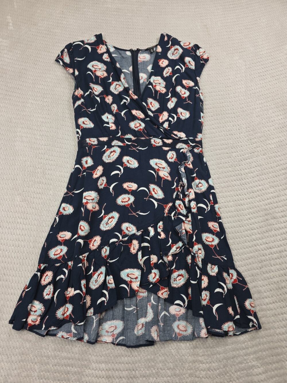 J Crew Mercantile Dress Womens 4 Floral Print Ruffled Hem